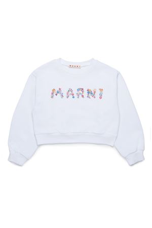 white cotton sweatshirt MARNI KIDS | M01424M00V10M100